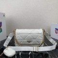 Prada 1BD291 Prada System nappa leather patchwork bag White