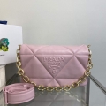 Prada Padded nappa leather shoulder bag 1BD306 Pink