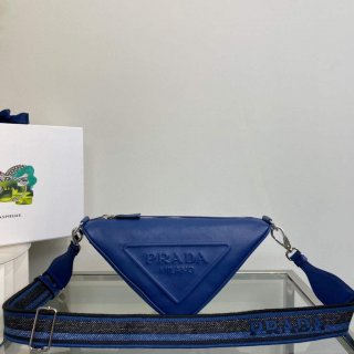 Prada Saffiano Prada Triangle bag 2VH155 Blue