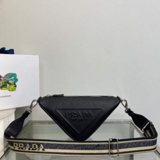 Prada Saffiano Prada Triangle bag 2VH155 Black