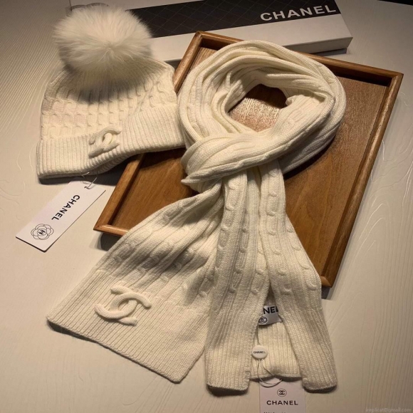 Chanel Scarves Designer Coco Suit Scarf Hat C60590