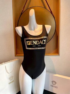 Versace FENDACE 1006615 Logo One-Piece Swimsuit