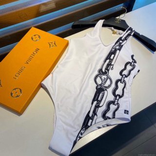 LV 1A9N9Y Louis Vuitton chain print one-piece swimsuit