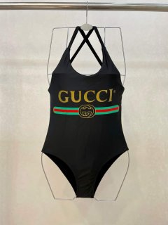 Gucci Sparkling swimsuit with Gucci logo 501899 Black