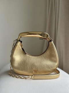 Tom Ford Grain Leather Bianca Mini Hobo 5520708811 Gold