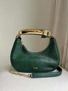 Tom Ford Python skin Leather Bianca Mini Hobo 5520708811 Malachite green