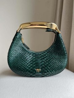 Tom Ford Python skin Leather Bianca Mini Hobo 5520708811 Dark green