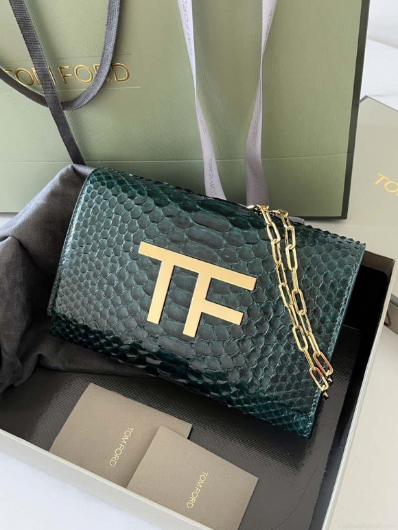 Tom Ford 5520743975 Green Python Evening Tf Disco Bag