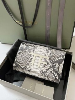 Tom Ford 5520743975 Gray Python Evening Tf Disco Bag