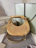 Tom Ford Gold Hand embroidered sequins Leather Bianca Mini Hobo 5520708811