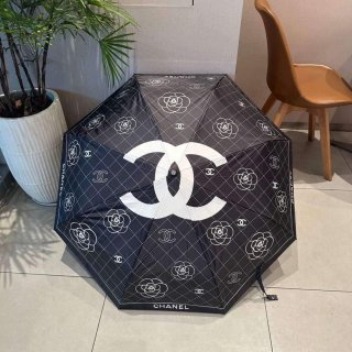 Chanel Three Fold Automatic Folding Sun Umbrella C855639