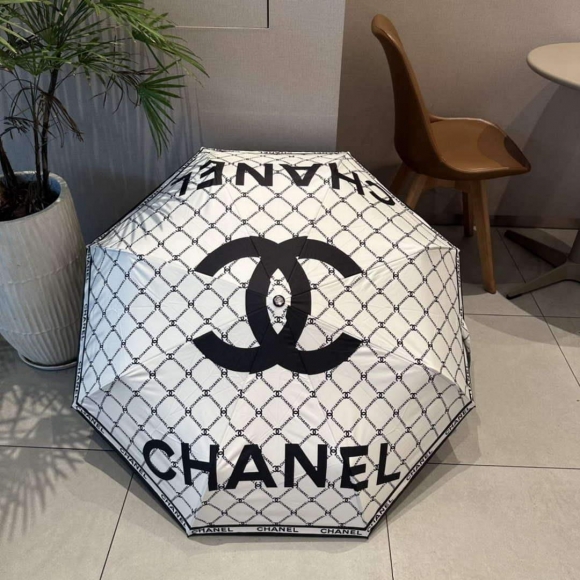 Chanel Three Fold Automatic Folding Sun Umbrella C855642