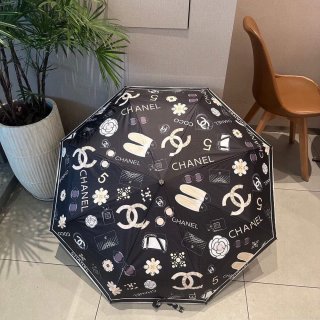 Chanel Three Fold Automatic Folding Sun Umbrella C855646