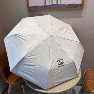 Chanel Three Fold Automatic Folding Sun Umbrella C855652