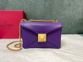 Valentino One Stud Nappa Bag With Chain 1215 Purple