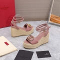 Valentino VLogo Signature Calfskin Wedge Sandal 90MM V78127