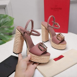 Valentino VLogo Signature Calfskin Wedge Sandal 130MM V78150