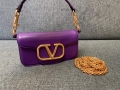 Valentino WB0K53ZXL Locò Small Shoulder Bag in Calfskin Purple