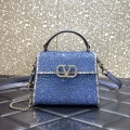 Valentino 1W2B0G97TZA0FO Vsling Mini Handbag With Sparkling Embroidery Blue