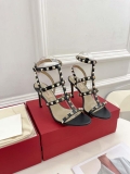 Valentino 3W2S0A27JXH Rockstud Metallic Calfskin Leather Ankle Strap Sandal 80 MM V98821