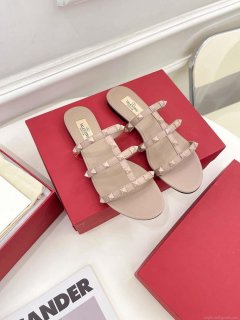 Valentino 3W2S0C49VOD Rockstud Flat Slide Sandal V98835