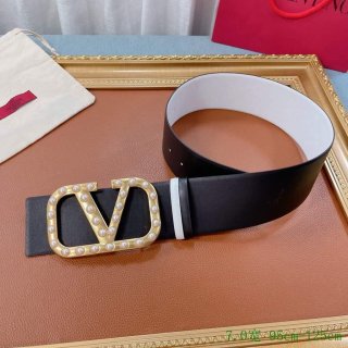 Valentino Belts Designer Valentino Buckle Leisure Belt Wide 7.0CM V00870