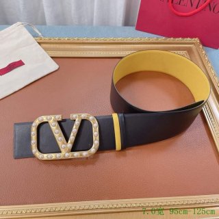 Valentino Belts Designer Valentino Buckle Leisure Belt Wide 7.0CM V00874