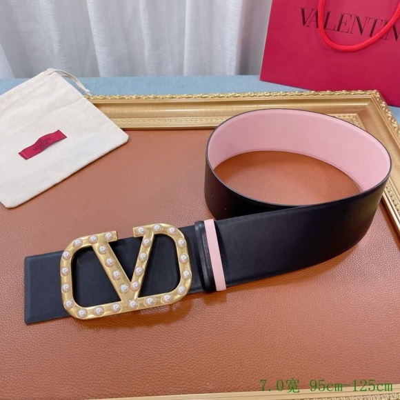 Valentino Belts Designer Valentino Buckle Leisure Belt Wide 7.0CM V00875