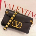 Valentino XW2B0 Stud Sign Nappa Shoulder Bag Black