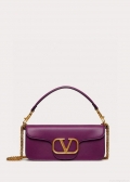 Valentino XW0B0K30 Locò Calfskin Shoulder Bag Purple