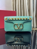 Valentino XW2B0K26 Stud Sign Nappa Shoulder Bag Lake Blue