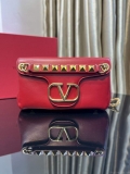 Valentino XW2B0K26 Stud Sign Nappa Shoulder Bag Red