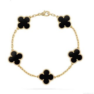 Van Cleef & Arpels Vintage Alhambra bracelet, 5 motifs VCARA41300 Yellow gold