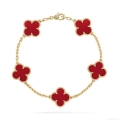 Van Cleef & Arpels Vintage Alhambra bracelet, 5 motifs VCARD35500 Yellow gold