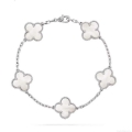 Van Cleef & Arpels Vintage Alhambra bracelet, 5 motifs VCARF48400 White gold