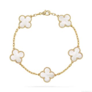 Van Cleef & Arpels Vintage Alhambra bracelet, 5 motifs VCARF48400 Yellow gold