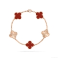 Van Cleef & Arpels Vintage Alhambra bracelet, 5 motifs VCARP7RP00 Rose gold