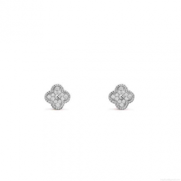 Van Cleef & Arpels Sweet Alhambra earstuds VCARO85500 white gold