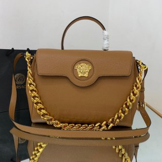 Versace DBFI038 La Medusa Large Handbag 1038 Tan