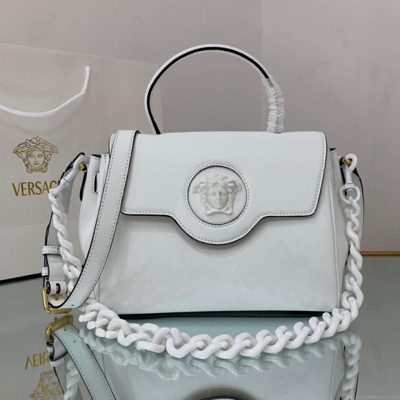 Versace DBFI039 La Medusa Medium Handbag 1039 White