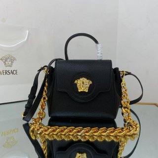 Versace DBFI040 La Medusa Small Handbag 1040 Black Gold