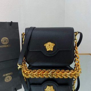 Versace DBFI067 La Medusa Small Handbag 1067 Black Gold