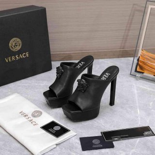 Versace 1003308 la Medusa Platform Mules Heels 130mm V500398