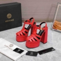 Versace 221404 Red ‘La Medusa’ Platform Mary Jane Heels 130mm V500384