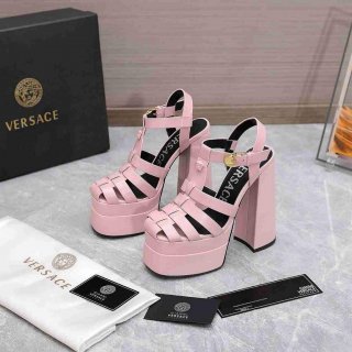 Versace 221404 Pink ‘La Medusa’ Platform Mary Jane Heels 130mm V500383