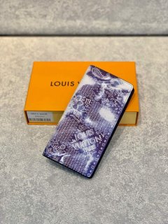 LV M81405 Louis Vuitton Brazza Wallet other leathers Blue