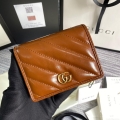 Gucci 466492 GG Marmont card case wallet in Brown