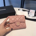 Chanel AP0231 Classic Small FLAP Wallet Calfskin Pink Gold