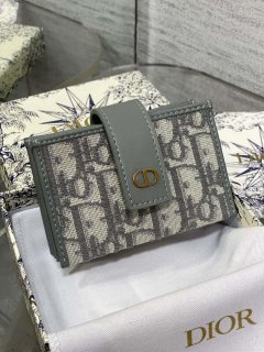 Dior 30 MONTAIGNE 5-Gate Card Holder Organ Card Holder S2058 Oblique Jacquard D0018