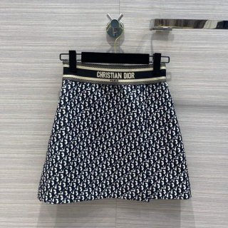 Dior 221J38 Spring/Summer Classic Jacquard Miniskirt